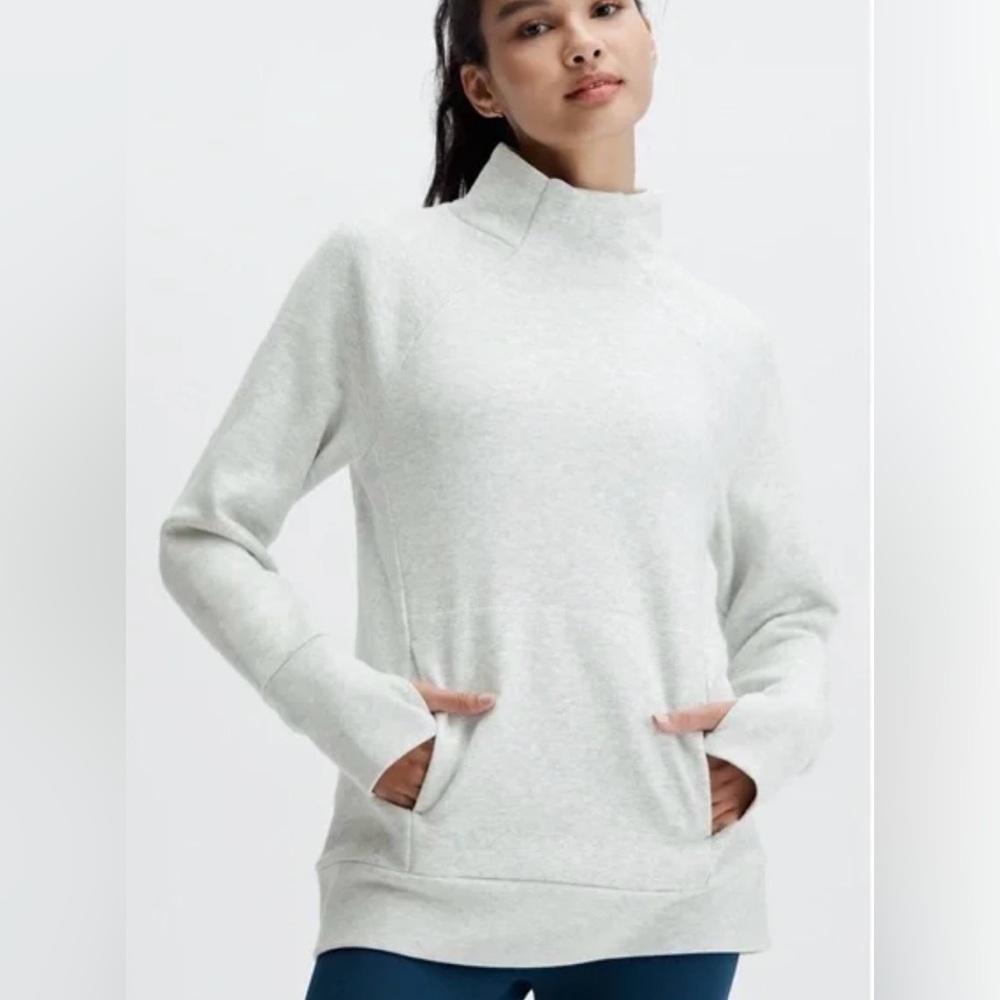Fabletics Mock-Neck Gray Sweater Sz XS
